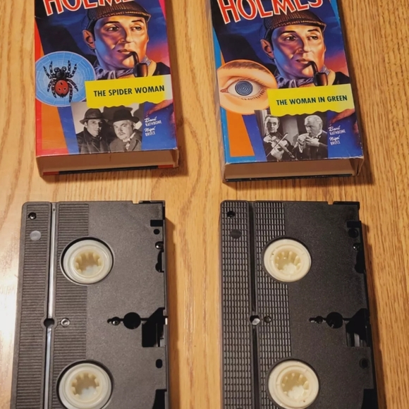 Sherlock Holmes and The Spider Woman & The Woman In Green VHS Tapes Lot Of 2 - Picture 3 of 7